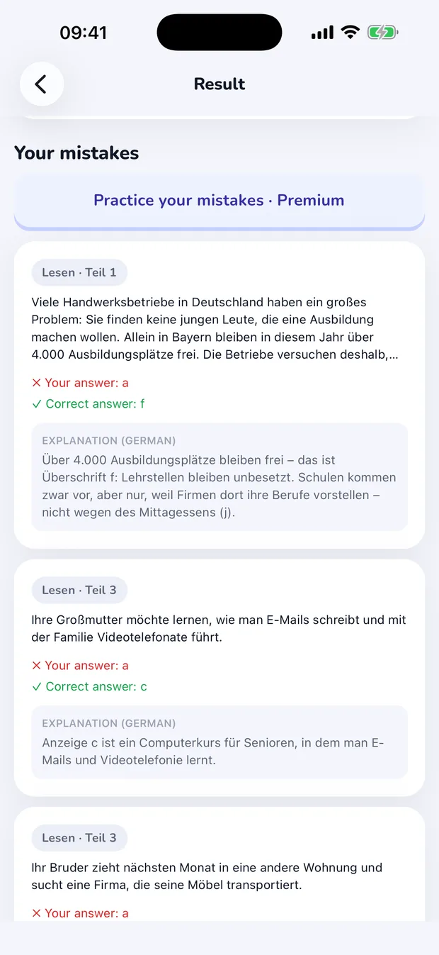 Finally see why the answer was wrong — Every mistake explained, in Turkish too